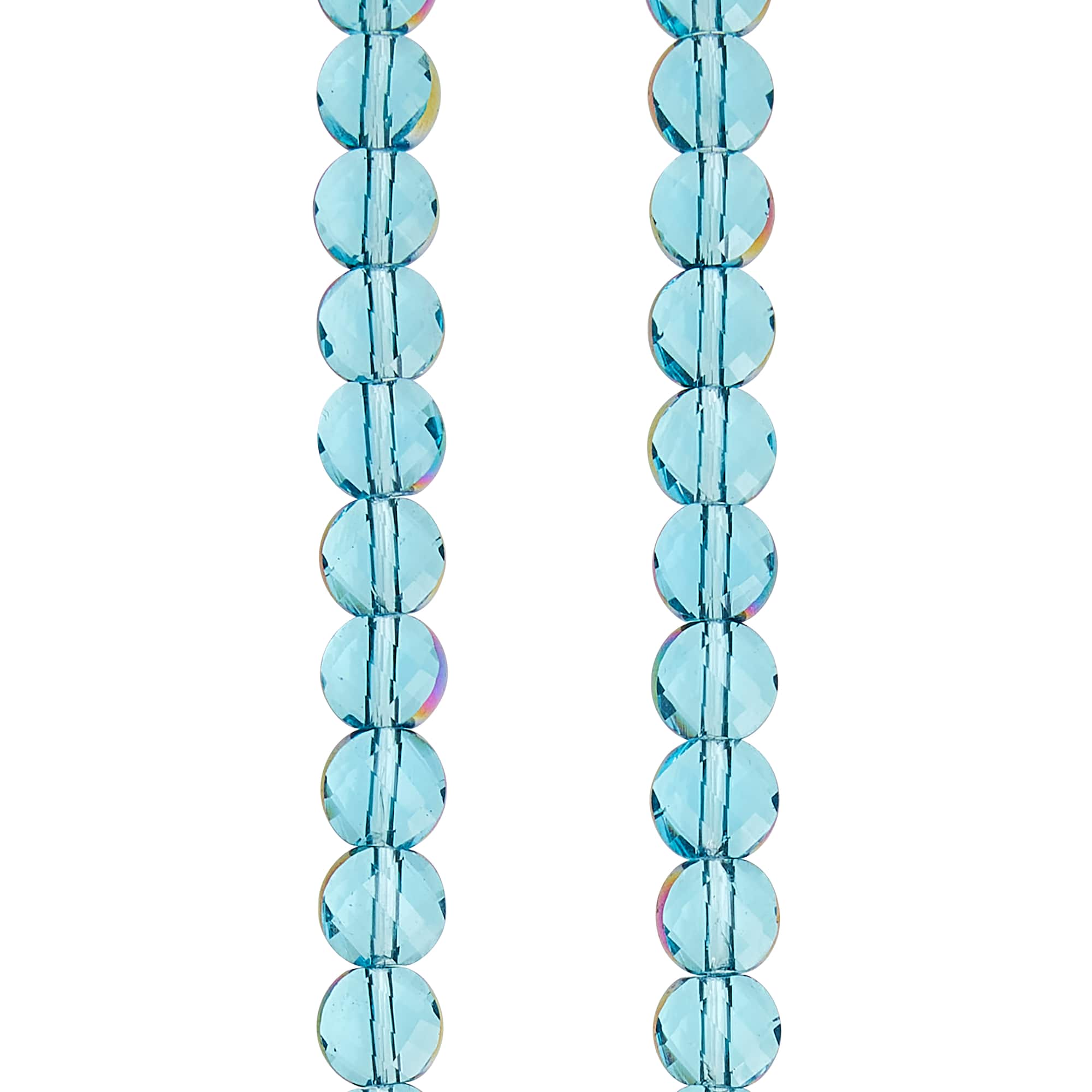 Shiny Aqua Clear Glass Beads by Bead Landing®, 6mm